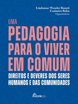cover image of Uma pedagogia para o viver em comum